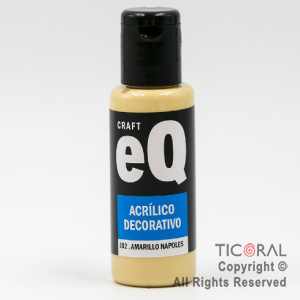 ACRIL.DECOR.EQ 302 AMARILLO NAPOLES 50ML X 6 UNIDADES